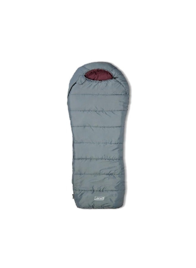 كولمان 2158021 كولمان تايد لاندز حقيبة نوم كبيرة وطويلة بتصميم مومي 50 درجة فهرنهايت رمادي 38 x 85 بوصة - Image 1