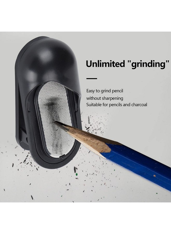 Zerodis Sketch Pencil Grinder Multifunctional Painting Spring Clip Folder Double Designs Sketch Pencil Charcoal Nib Sharpening Grinding Tool For Children Students Artists  - Image 3