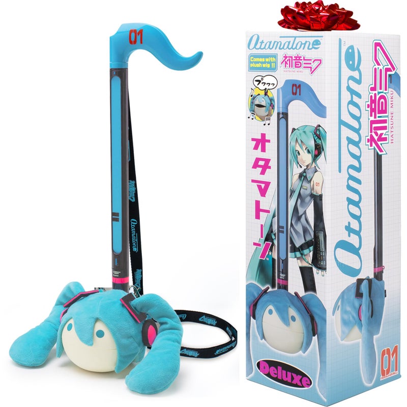 Otamatone أوتاماتون ديلوكس [إصدار هاتسوني ميكو] آلة موسيقية إلكترونية محمولة من اليابان مايوة دينكي [تشمل شعر مستعار قابل للإزالة] - Image 1