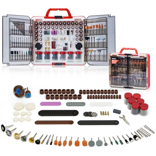 SHALL 508-Piece Rotary Tool Accessories Kit, Universal Rotary Tool Bits for Sanding, Cutting, Grinding, Drilling, Carving, Engraving, Polishing, Cleaning, Rotary Tool Attachments with Carrying Case - Image 1