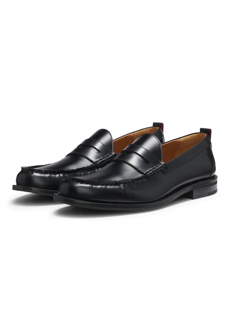 HUGO Penny loafers in brush-off leather