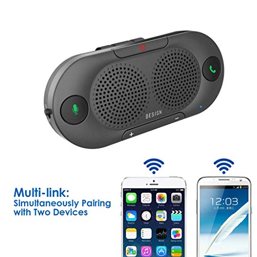 Besign BK06 Bluetooth 5.0 in Car Speakerphone with Visor Clip, Wireless Car Kit for Handsfree Talking, Motion Auto On, Siri Google Assistant Support, Dual 2W Speakers - Image 5