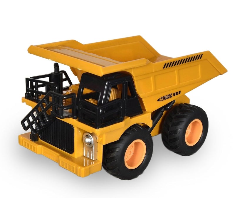 Tec Tavakkal حفارة جرافة شاحنة واقعية 2 في 1 للأطفال، ألعاب البناء مركبة مهندس لعبة شاحنة (مركبة تفريغ) - Image 5