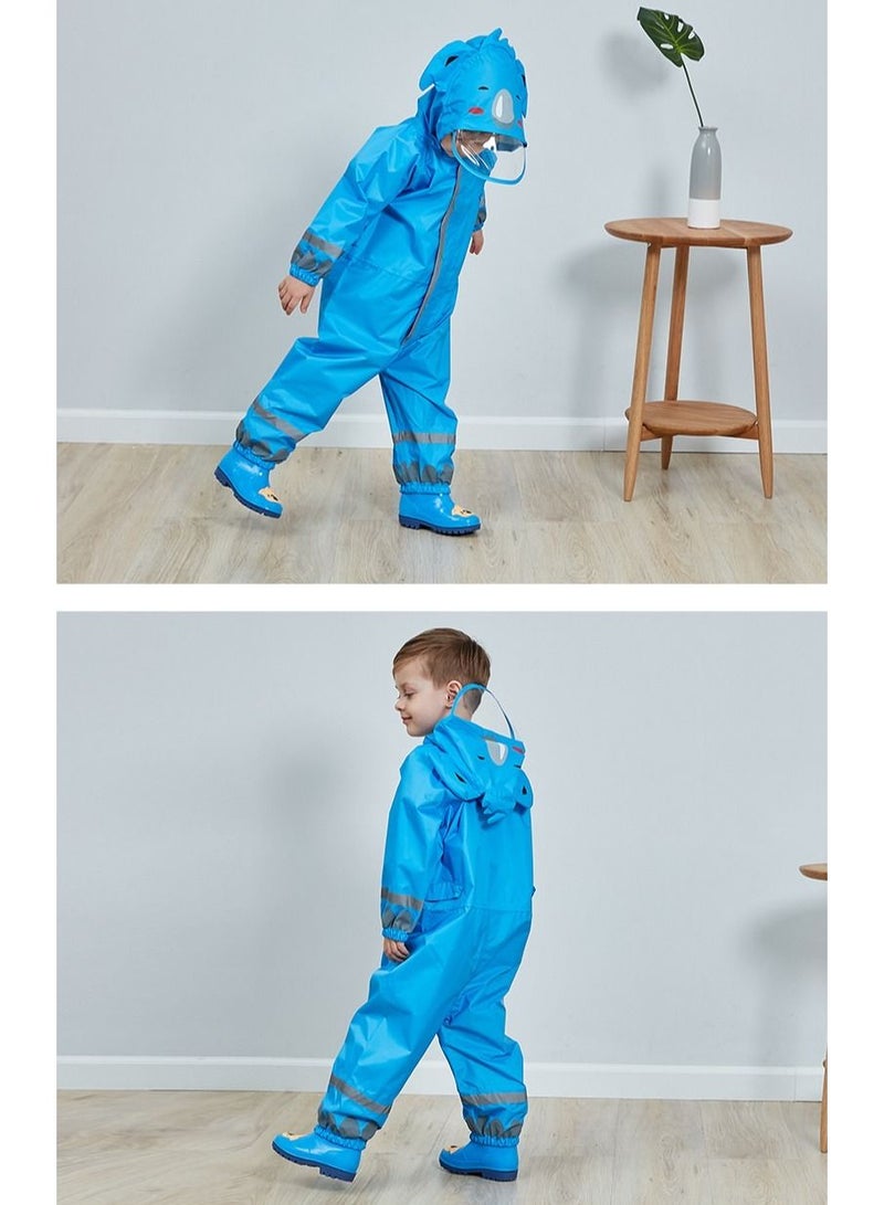 Loquat Children's One-Piece Raincoat Light Hat  - Image 3