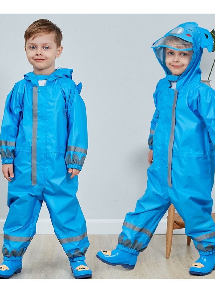 Loquat Children's One-Piece Raincoat Light Hat  - Image 2