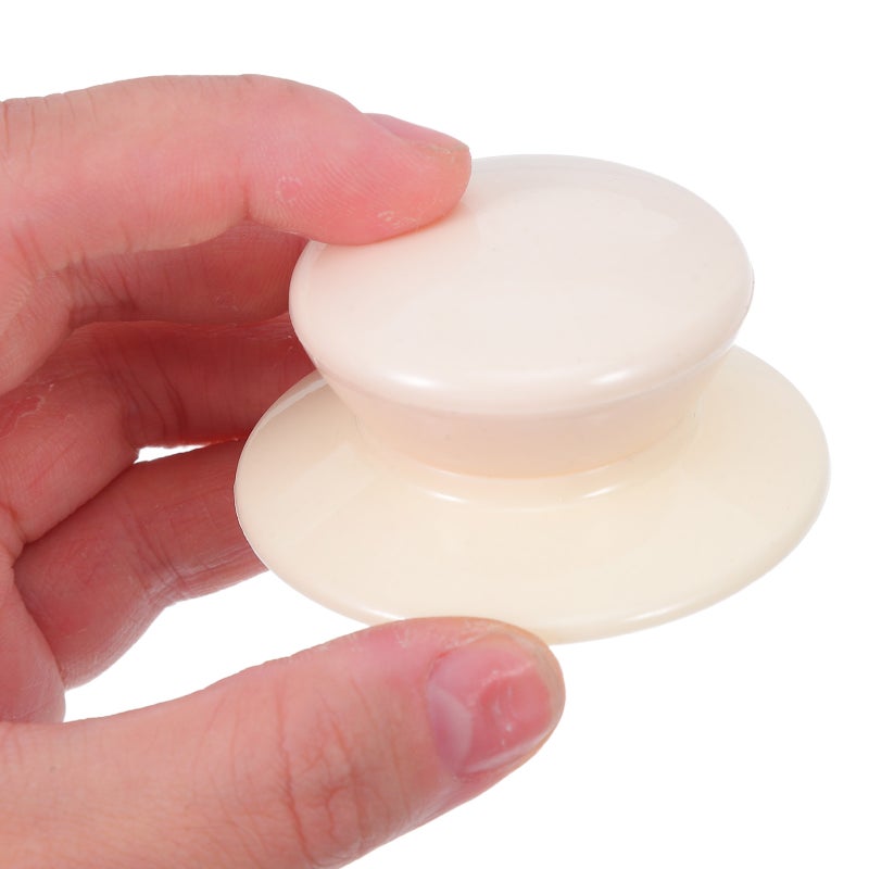 12pcs Universal Pot Lid Replacement Knobs, Pan Lid Holding Handles, Non- Cookware Cover Knob Screw On With Screws, Beige - Image 2
