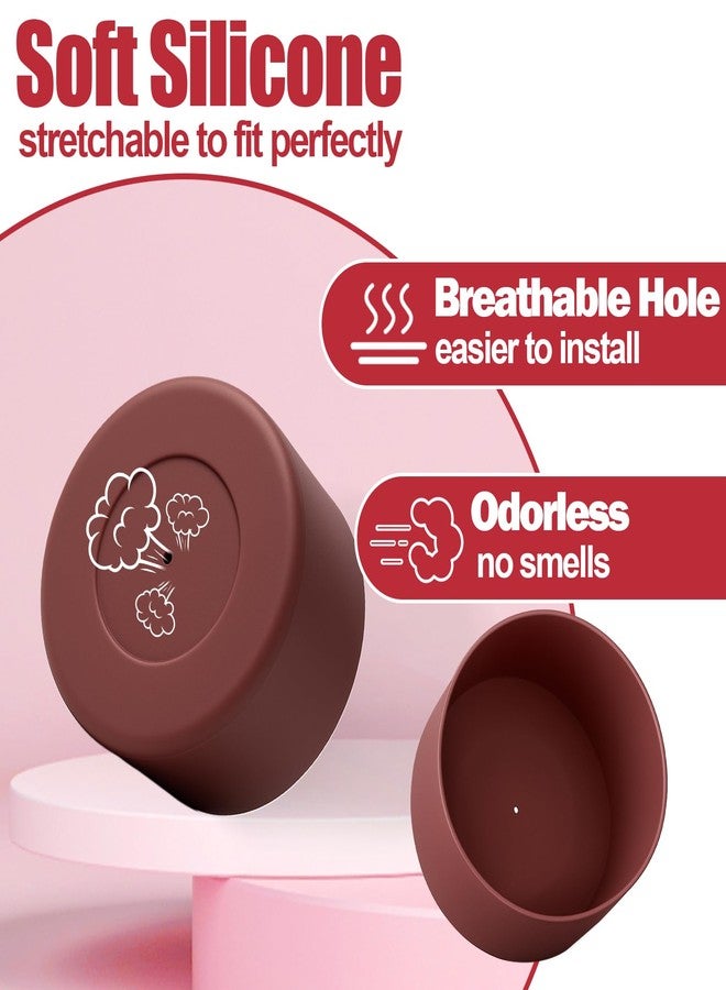 Mity rain 2PCS Silicone Boot for Owala FreeSip Twist Water Bottle, Anti-Slip, Noise-Reducing,Prevents Scratches(Black Cherry) - Image 2