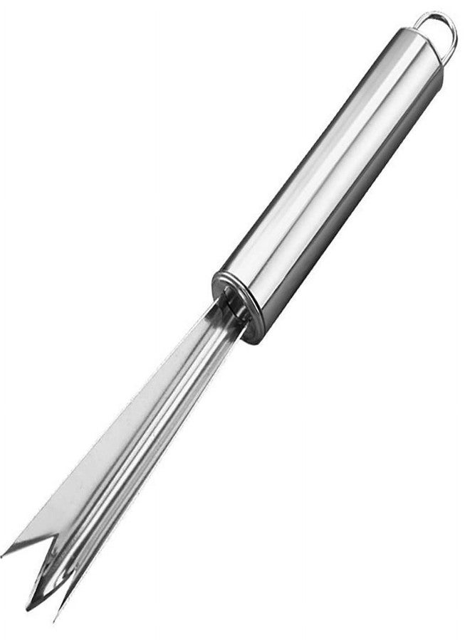 DPWOUM 1Pc Silver Pineapple Eye Peeler Remover Tool,Multipurpose Pineapple Eye Clip,Pineapple Eye Cutter V Shape Stainless Steel Pineapple Eye Peeler Remover for Home Kitchen Fruit Tool Peelers Slicers - Image 1