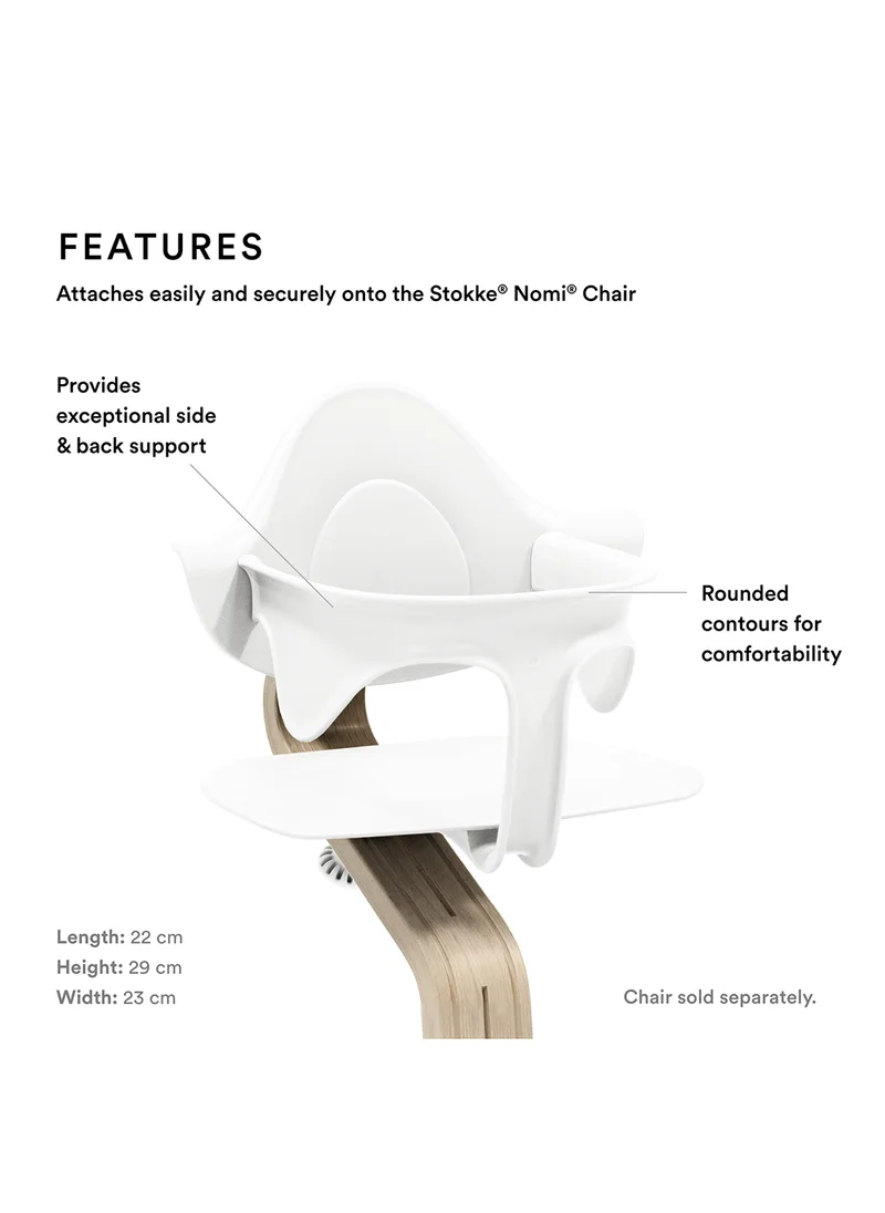 ستوك Nomi Baby Set Provides Side And Back Support While Baby Learns To Sit Compatible With Nomi Baby High Chair White