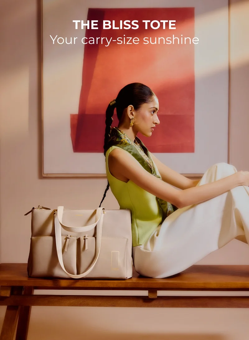 Mokobara The Bliss Tote - Vegan Leather, Old Money, Taupe