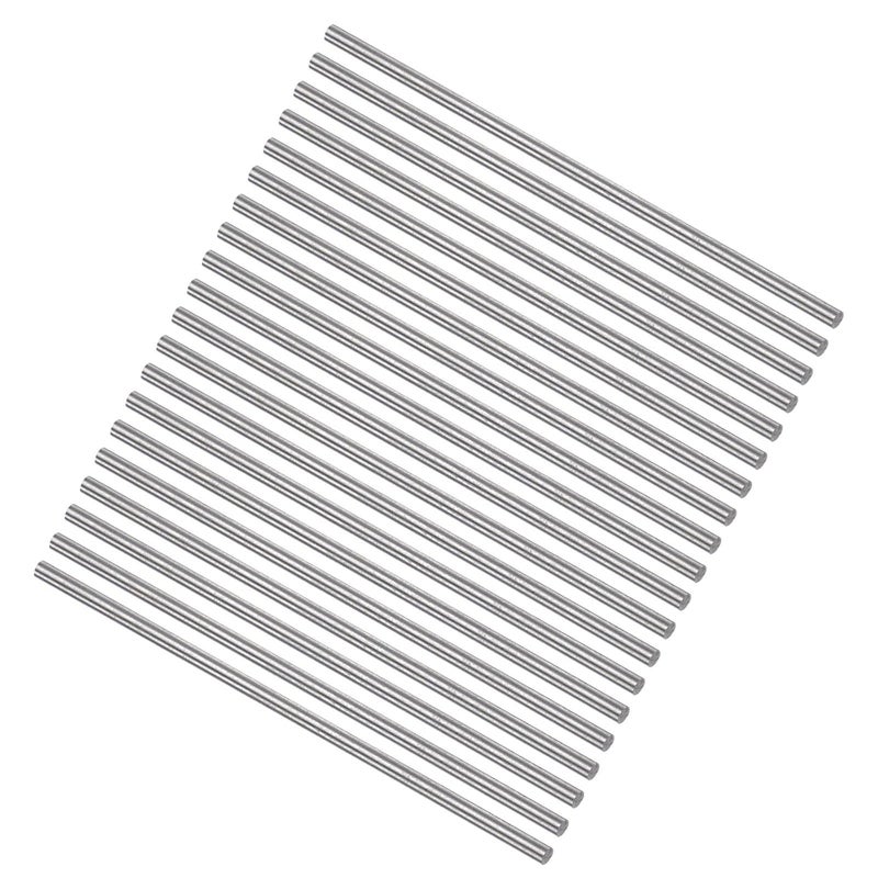 uxcell 20pcs Round Steel Metal Rods, 2.6mm x 60mm High Speed Steel (HSS) Lathe Bar Stock Tool, for Shaft Gear Drill Lathes Boring Machine Turning Miniature DIY Craft - Image 1
