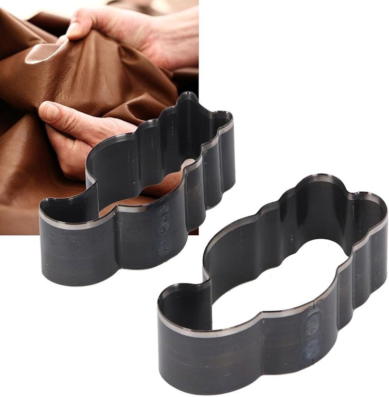 مجموعة قاطعة ثقب الجلد السبائكي قالب مجوف على شكل قطة 55 ملم 65 ملم أداة قطع نظيفة - Image 4