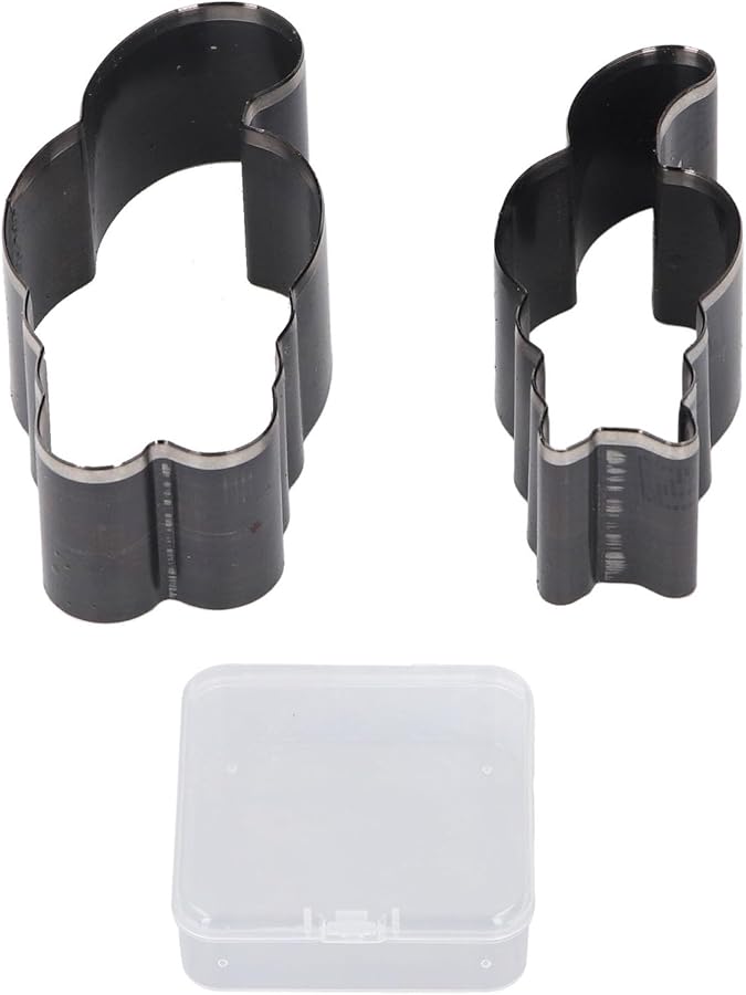 مجموعة قاطعة ثقب الجلد السبائكي قالب مجوف على شكل قطة 55 ملم 65 ملم أداة قطع نظيفة - Image 2