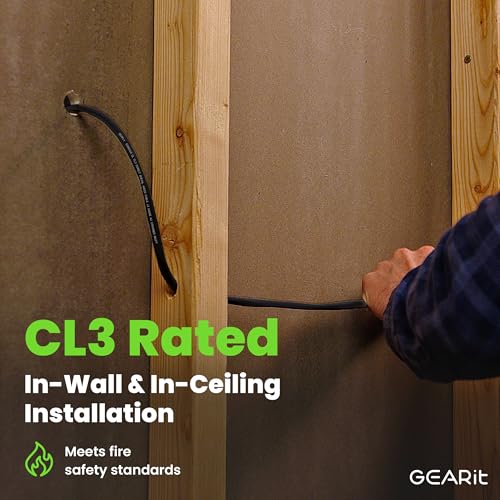 GearIT 16/2 Speaker Wire (250 Feet) 16AWG Gauge - Outdoor Direct Burial in Ground/in Wall / CL3 CL2 Rated / 2 Conductors - OFC Oxygen-Free Copper, Black 250ft - Image 5