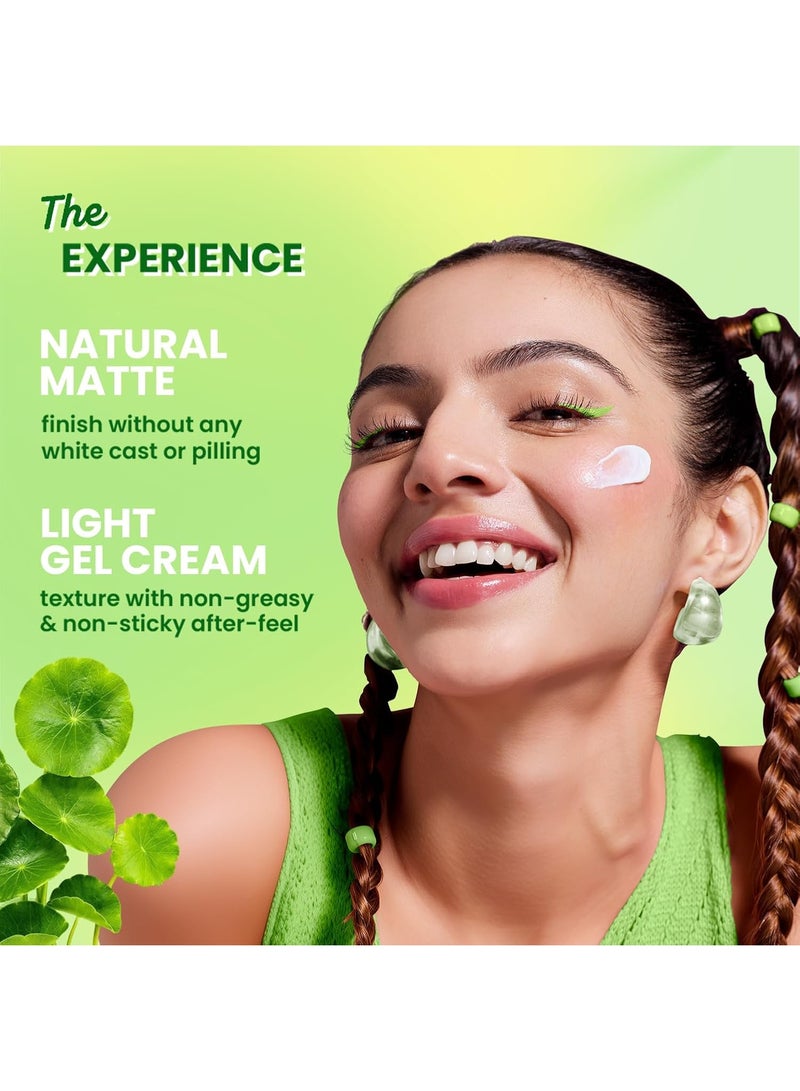 Dot & Key Cica Calming Mattifying Sunscreen Light Gel Cream SPF 50+ PA++++ with Niacnamide, 80G - Image 2