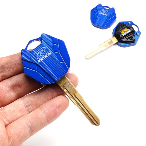 MOWOK سلاسل مفاتيح دراجة نارية MOWOK غطاء مفتاح وحلقة مفاتيح مطرزة تناسب SUZUKI GSXR1000 GSXR750 GSXR600 GSX-R 600 750 1000 GSX-R 1000R/X (بدون مفتاح) (أسود) - Image 3