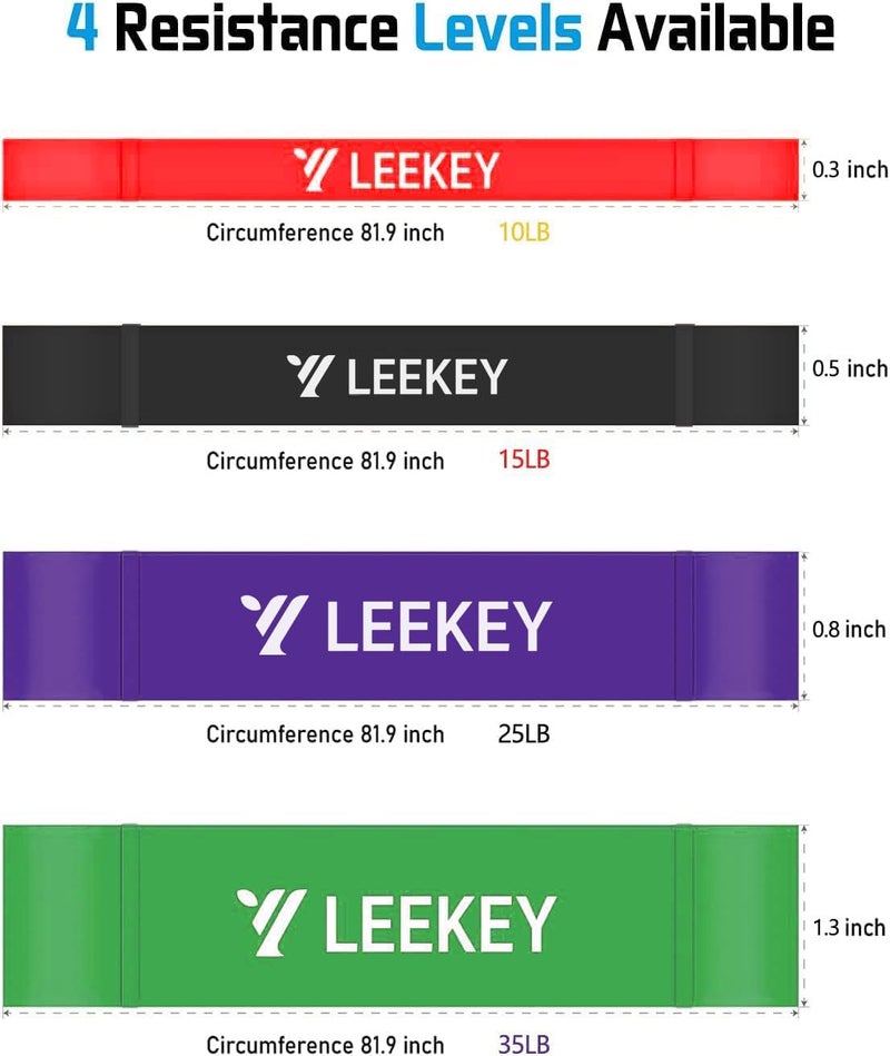 Leekey Resistance Bands, Exercise Bands with Handles,Pull Up Assist Bands - Band Set with Door Anchor - Bands for Working Out,Band for Men and Women Fitness Training,Home Workouts - Image 2