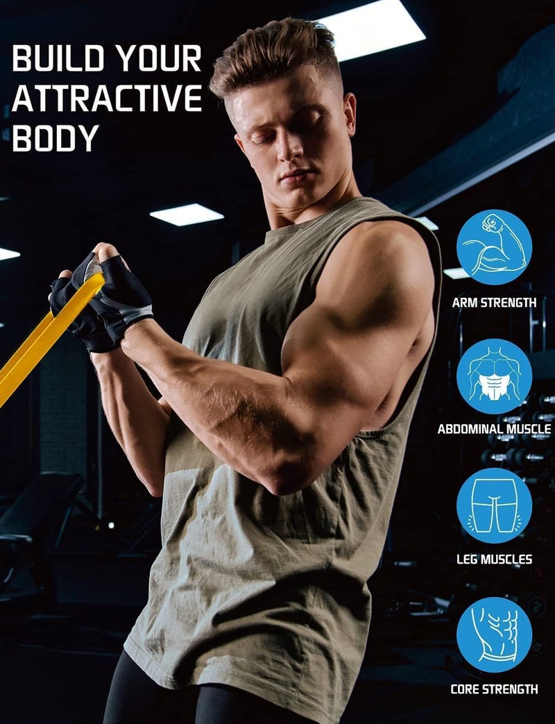 Leekey Resistance Bands, Exercise Bands with Handles,Pull Up Assist Bands - Band Set with Door Anchor - Bands for Working Out,Band for Men and Women Fitness Training,Home Workouts - Image 5