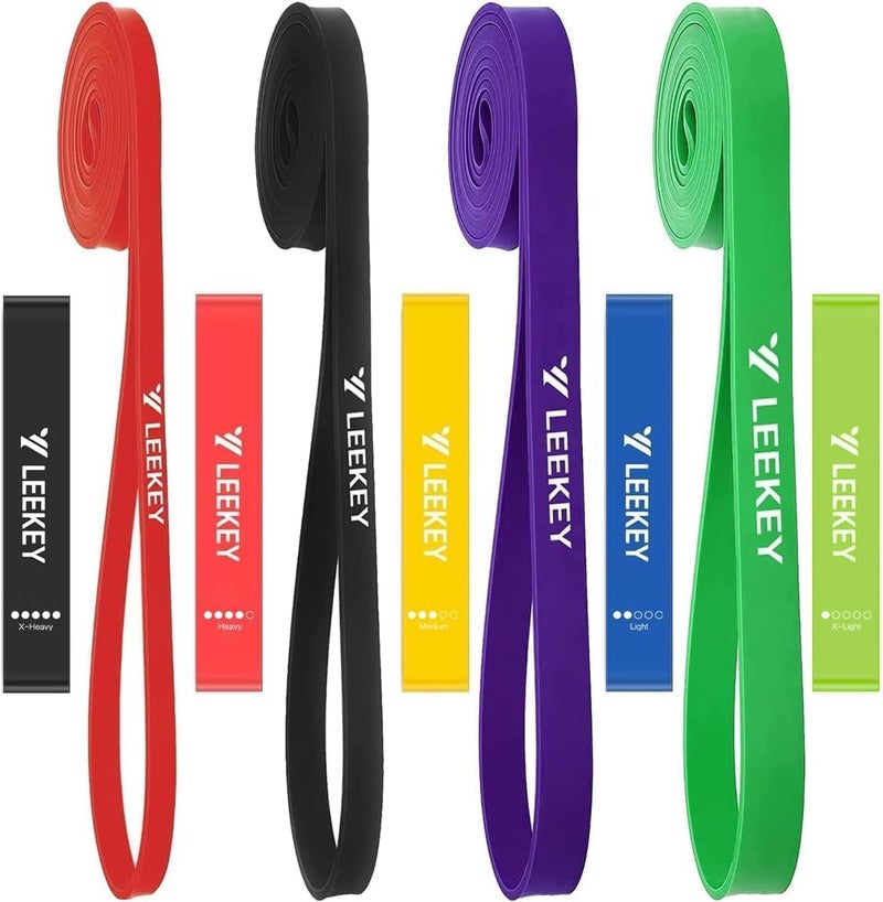 Leekey Resistance Bands, Exercise Bands with Handles,Pull Up Assist Bands - Band Set with Door Anchor - Bands for Working Out,Band for Men and Women Fitness Training,Home Workouts - Image 1