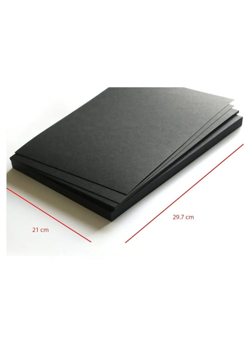 Embossed Card A4 Black 150 GSM – 50 Sheets Textured Card Stock for Printing, Crafts, Invitations & Office Use - Image 1