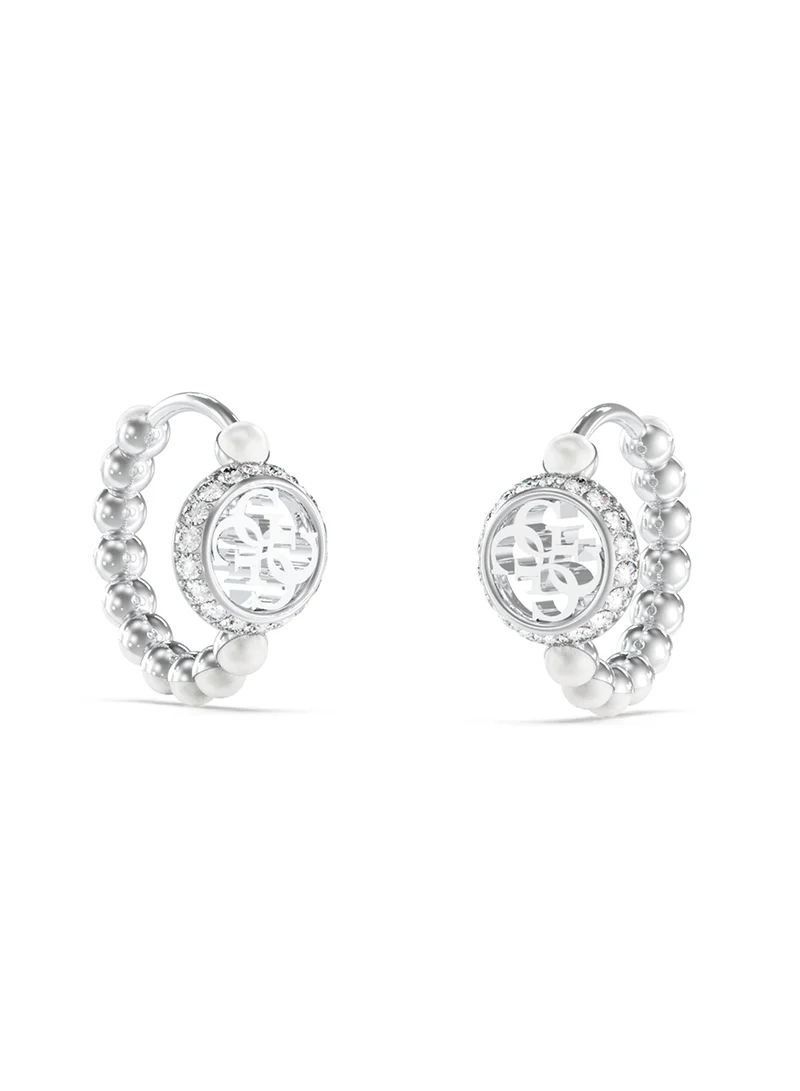GUESS Tiny Pearly Logo Earrings