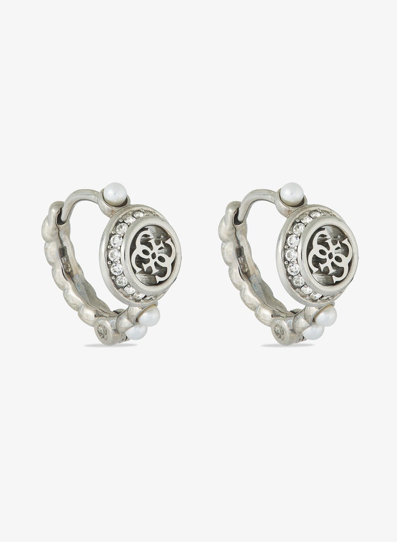 جس أقراط صغيرة لؤلؤية بشعار - Image 1