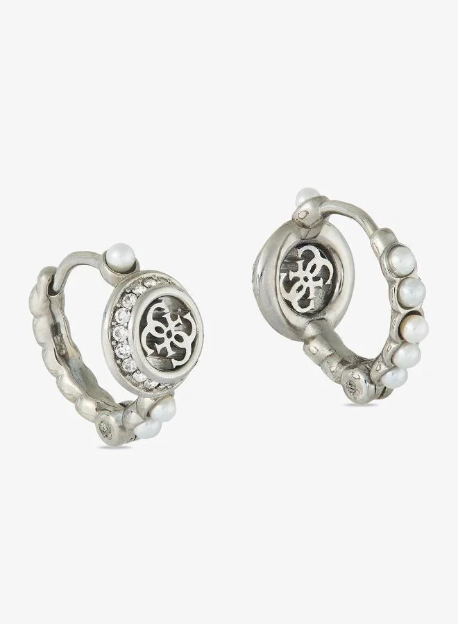 Tiny Pearly Logo Earrings