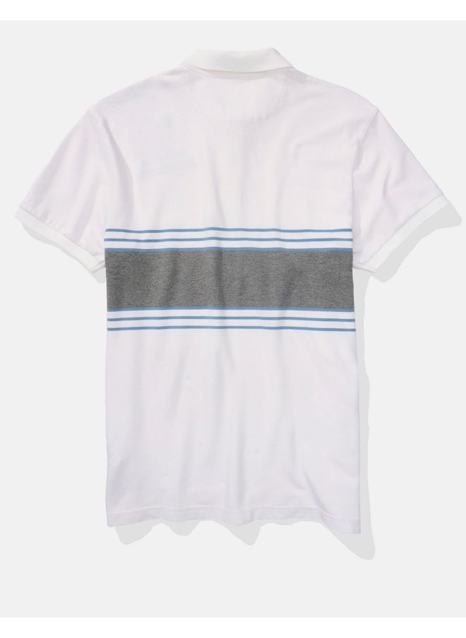 American Eagle - AE Striped Pique Polo Shirt - Image 1