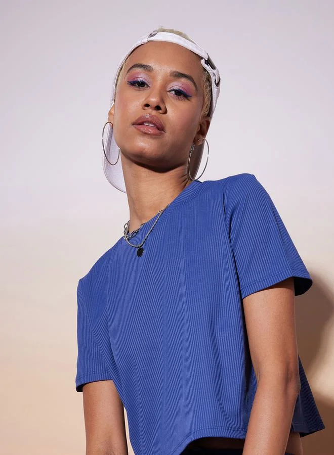 ساسافراس SASSAFRAS Ribbed Crop Top and Straight Pants Co-Ords