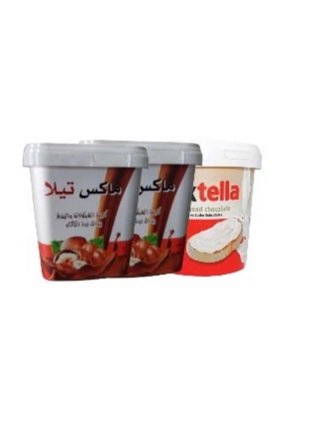 Maxtella Chocolate Hazelnut, 900g + Maxtella White Chocolate 900g