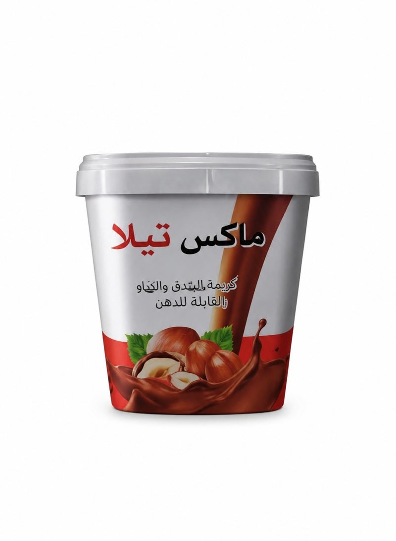 ماكس تيلا شوكولاتة دهن بالبندق والكاكاو الغنية - قوام كريمي ناعم للسندوتشات والحلويات - عبوة اقتصادية 900 جم - Image 1