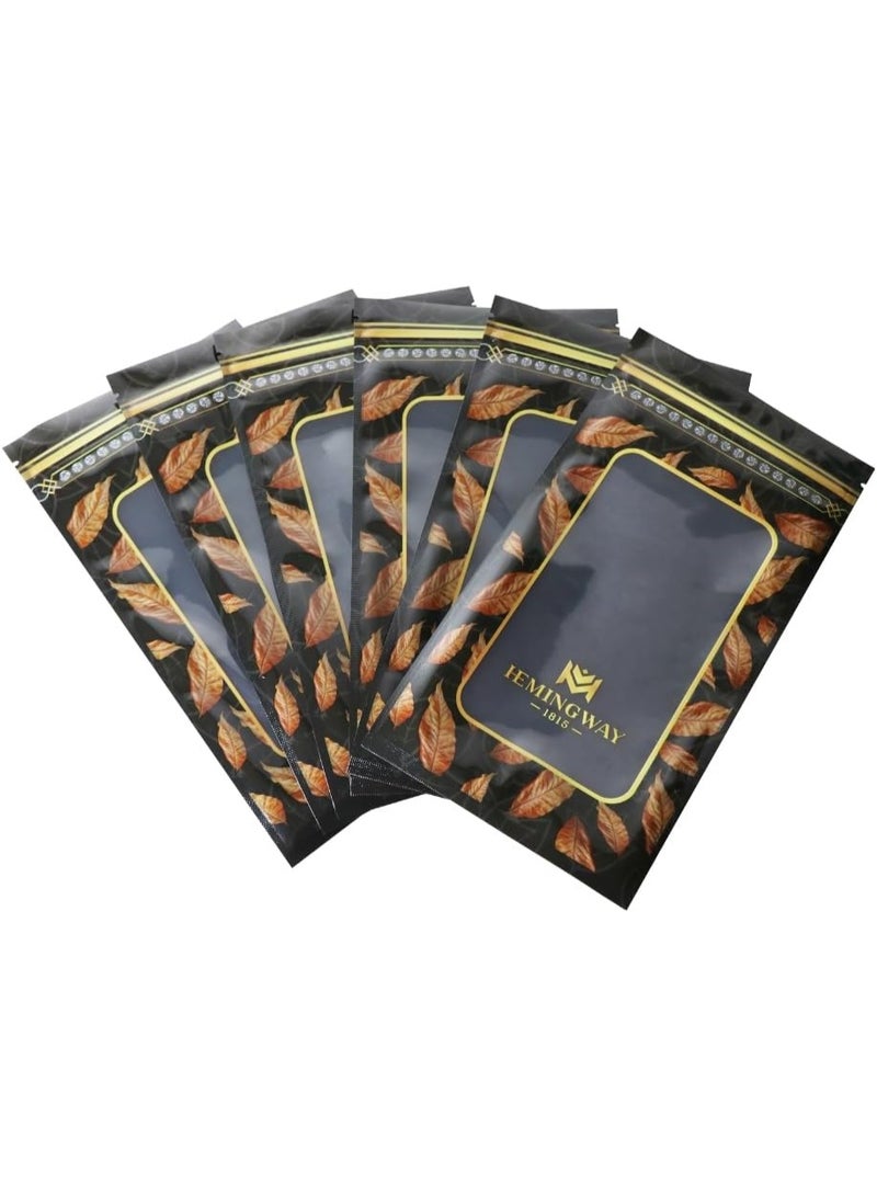 Hemingway Cigar Moisturizing Zip Bags – 12 Pack – 65–75% RH Portable Humidor Bags - Image 1