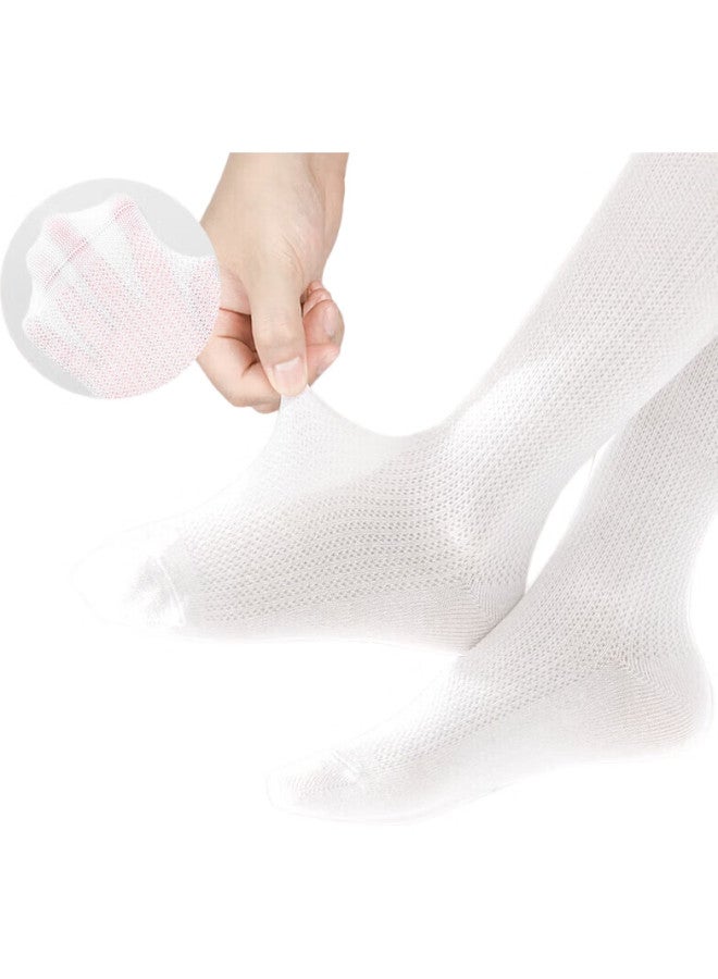 Barbie Children'S Mid-Calf Socks, Girls' Summer Thin Long Socks, Not Over-Knee, High Mid-Length Socks, Breathable Mesh, White + White - Image 2