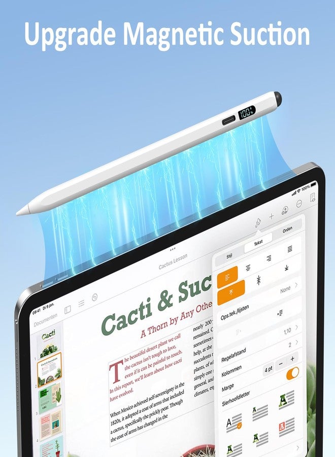 Digiroot iPad Apple Pencil 2025-2018, LED Power Display Dual-Tip Stylus Pen with 3X Fast Charge, Compatible for iPad A16 11/10/9/8/7/6, Pro 11"/12.9"/13''/M4, Air M3/M2/5/4/3, Mini 7/6/5 - Image 5