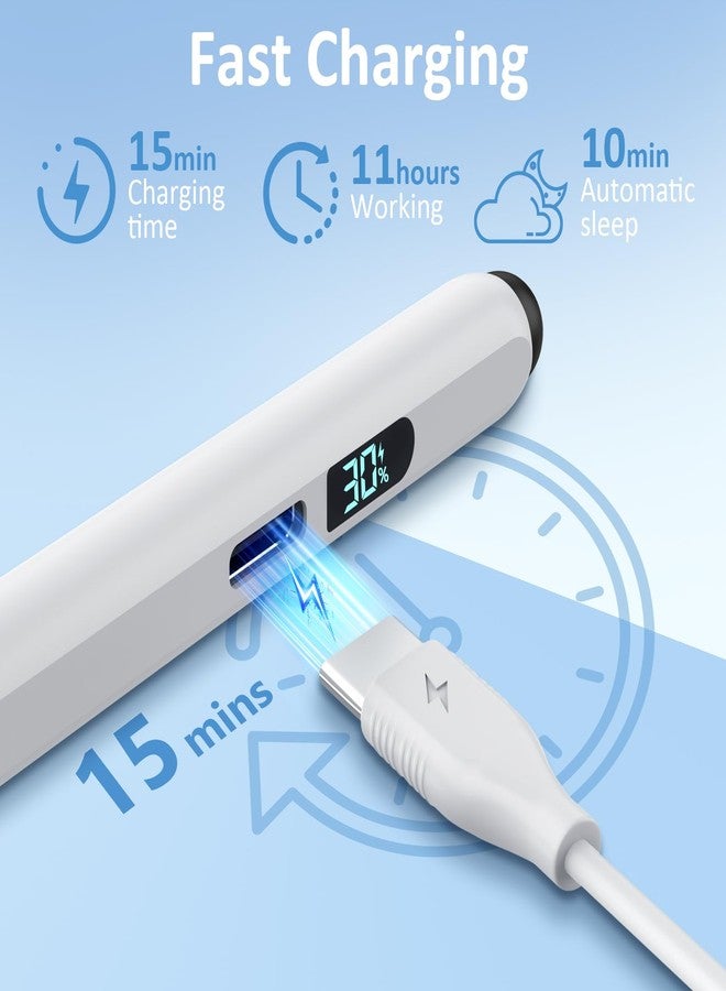 Digiroot iPad Apple Pencil 2025-2018, LED Power Display Dual-Tip Stylus Pen with 3X Fast Charge, Compatible for iPad A16 11/10/9/8/7/6, Pro 11"/12.9"/13''/M4, Air M3/M2/5/4/3, Mini 7/6/5 - Image 4