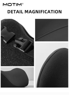 Motim Car Back Cushion Lumbar Support and Car Seat Head Neck Rest Pillow Kit, Memory Foam Ergonomic Design, Headrest And Seat Cushion for Lower Back Support Cervical Headrest For Office Chair  - Image 5