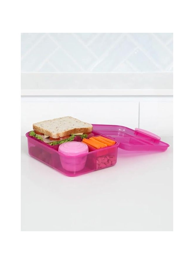Sistema lunch box 1.65L BENTO LUNCH WITH YOGURT POT-pink color - Image 2