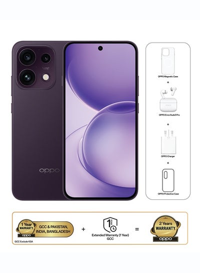 OPPO Reno16 F AI Phone Dual SIM 5G Twilight Violet 8GB RAM 256GB With OPPO Enco Buds3 Pro + OPPO Magnetic Case