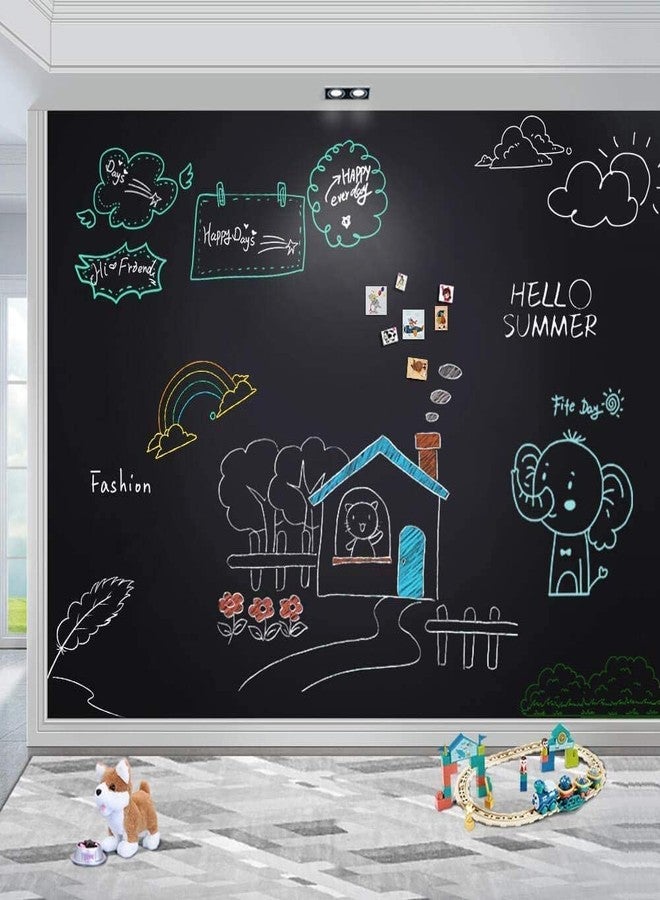 TimeTech Long Chalkboard Blackboard 60 X 200 CM Roll Self Adhesive Sticker Dry Erase Sheet Wall Stickers for Wall,Door,Tables,Chalkboards,Whiteboards and Any Smooth Surface 60 X 200 CM - Image 1