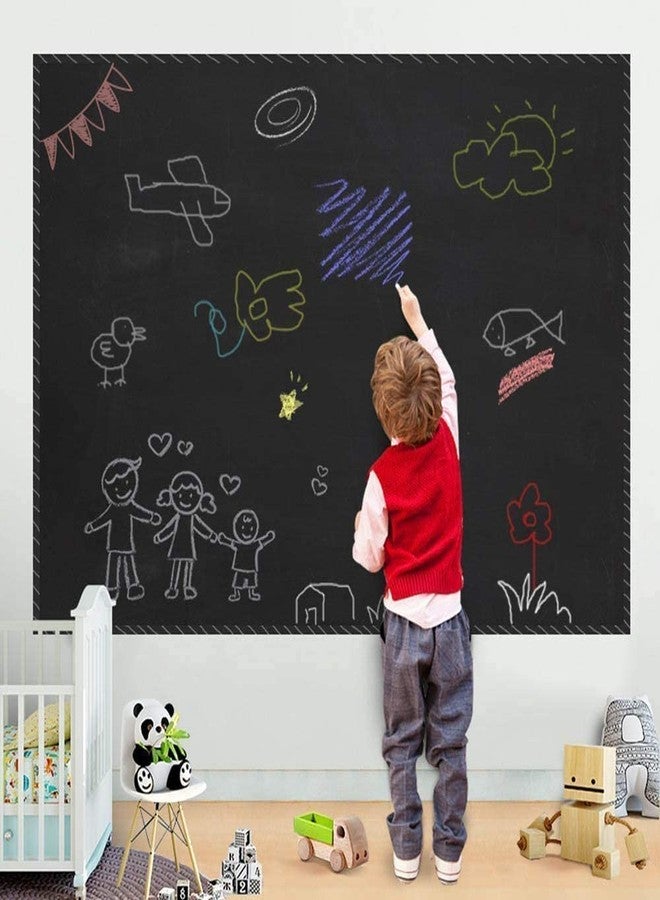 TimeTech Long Chalkboard Blackboard 60 X 200 CM Roll Self Adhesive Sticker Dry Erase Sheet Wall Stickers for Wall,Door,Tables,Chalkboards,Whiteboards and Any Smooth Surface 60 X 200 CM - Image 2