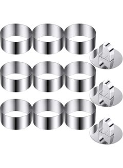 Patelai Patelai Round Cake Mold Stainless Steel Cake Mousse Mold Cake Ring Including Pushers  3.15 Inches Diameter  12  - Image 1