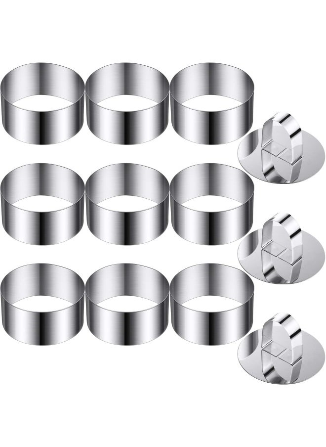 Patelai Patelai Round Cake Mold Stainless Steel Cake Mousse Mold Cake Ring Including Pushers  3.15 Inches Diameter  12  - Image 1
