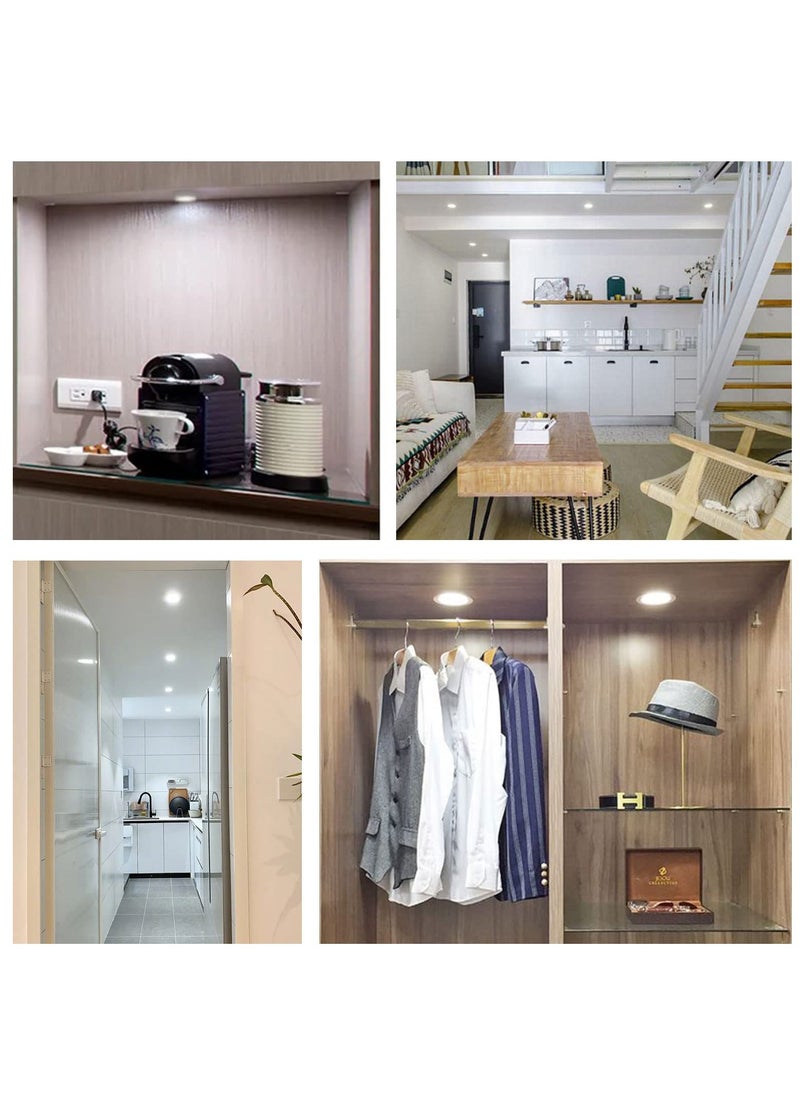SYOSI - GX53 LED Bulb 7W Cool White 6000K, Replace 50W GX53 Halogen or GX53 CFL, 665LM, AC 220V, 120° Beam Angle, Non Dimmable, Energy Saving, Puck Light, Under Cabinet Lighting for Kitchen, 4 Pack - Image 1