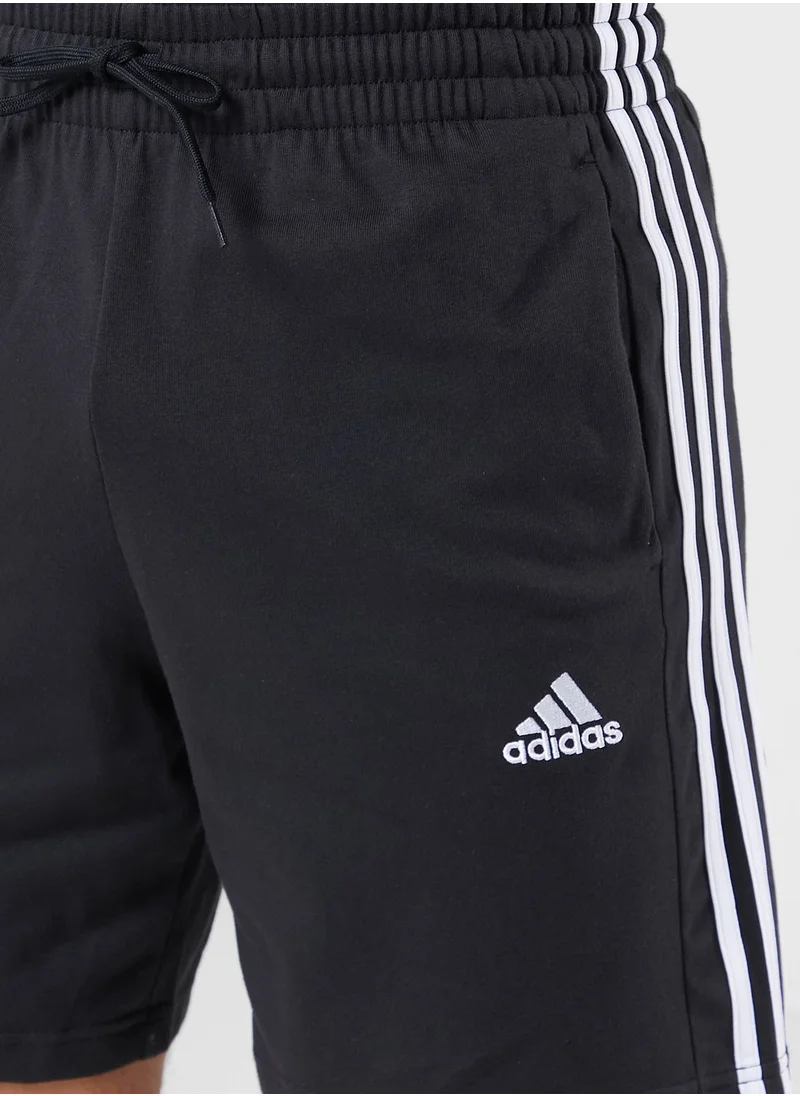 Adidas 3 Stripe Single Jersey Shorts