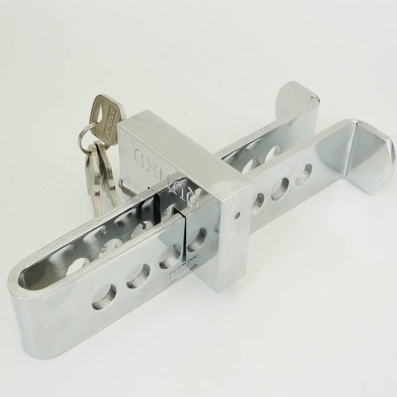 WJSKDQ Stainless Steel Car Brake Lock - 8 Hole Brake Pedal Security Device with Anti-Theft Protection - Image 5