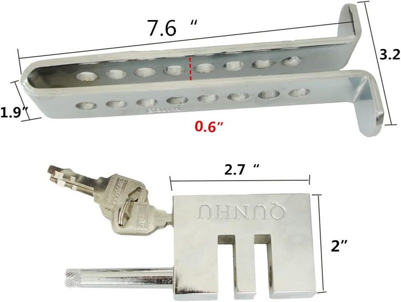 WJSKDQ Stainless Steel Car Brake Lock - 8 Hole Brake Pedal Security Device with Anti-Theft Protection - Image 4