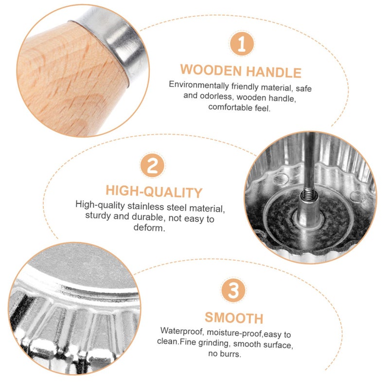 Metal Bunuelos Maker Set With Lifting Tool And Wood Shaper - Image 5