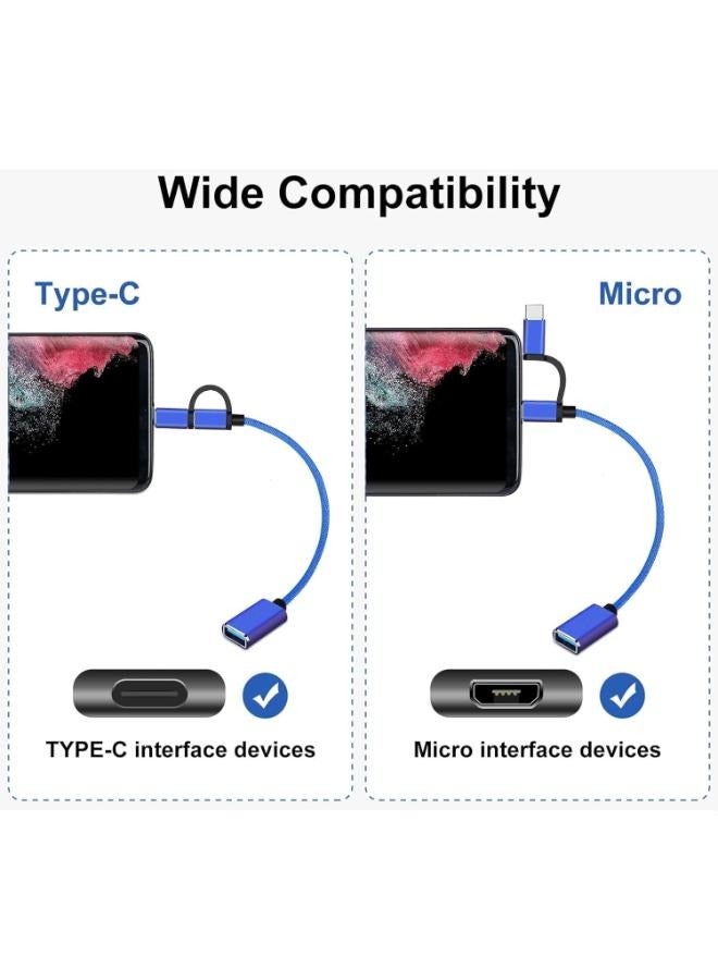 Original 2-in-1 USB 2.0 OTG Adapter - Cable for Type-C and Micro USB - Image 3