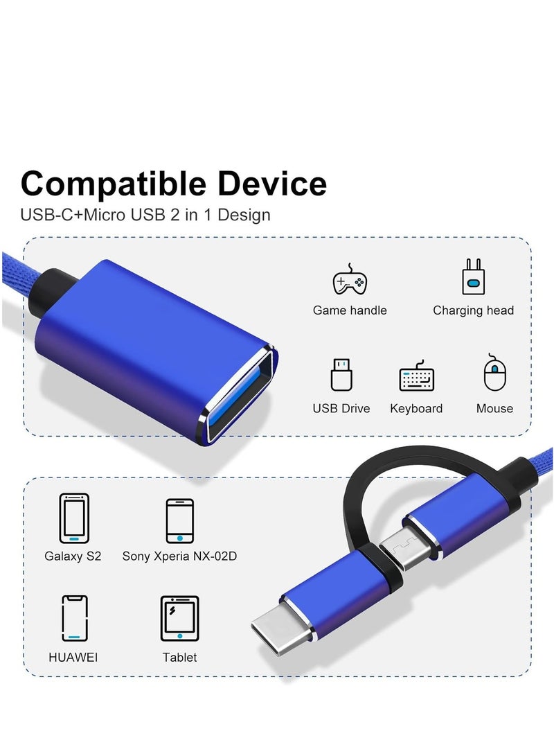 Original 2-in-1 USB 2.0 OTG Adapter - Cable for Type-C and Micro USB - Image 2
