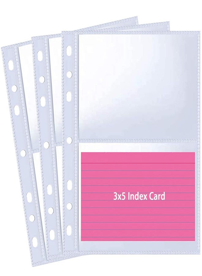 BYSTER 40 Pack 160 Pockets A5 Binder Index Card Sleeve Pages, Ultra-Clear 3.5x5 Inch Binder Protective Sleeves for Photos and Seed Packets，Side Loading - Image 1